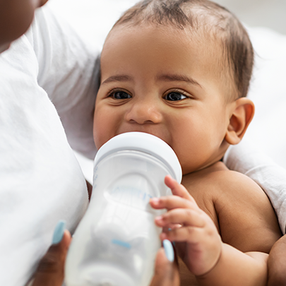 baby with bottle