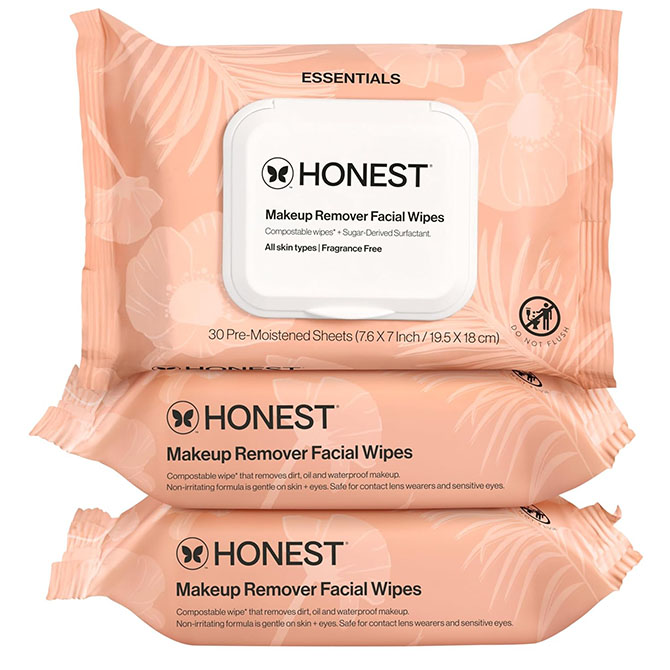 Packages of make up remover wipes