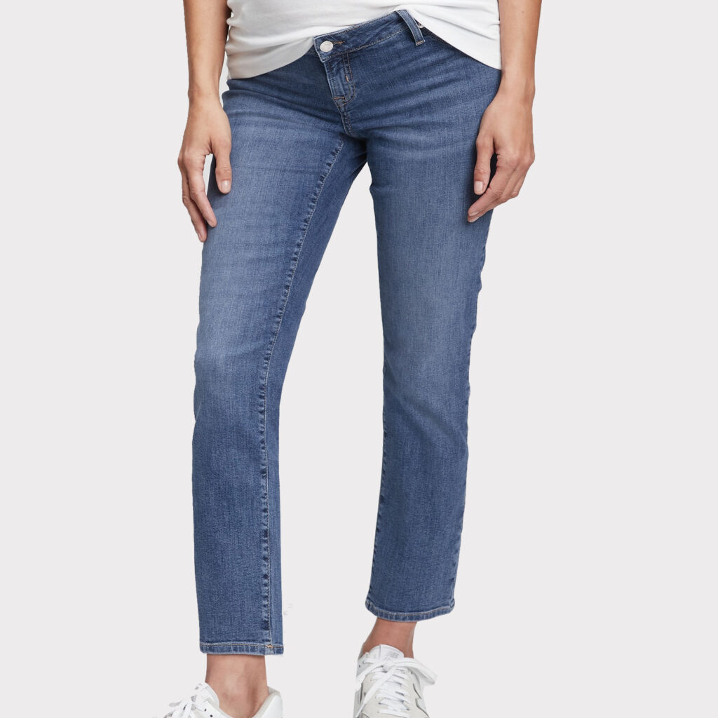 Maternity Inset Panel Vintage Slim Jeans with Washwell Gap