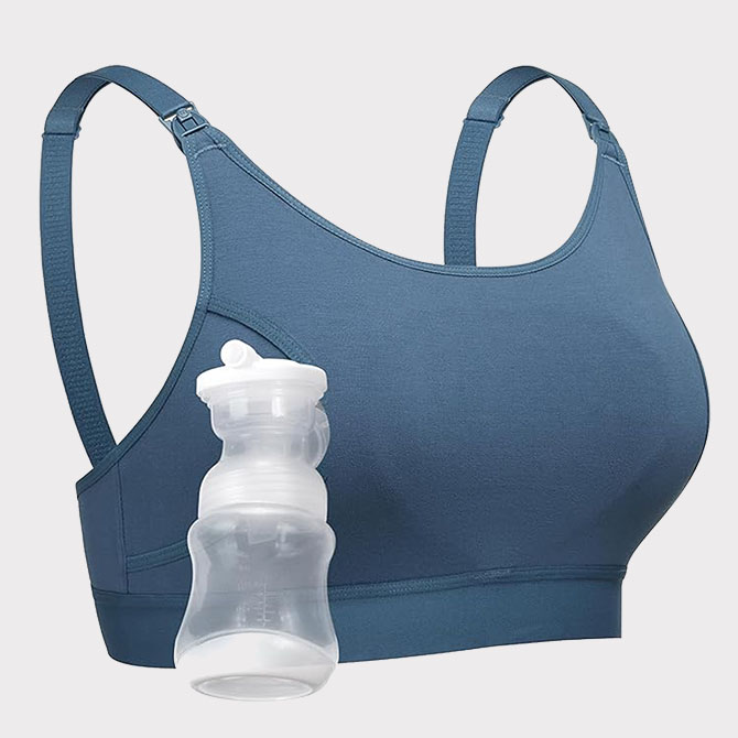 Bra next to pump bottle.