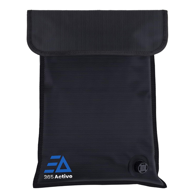 Black wet/dry bag with a folder over flap.