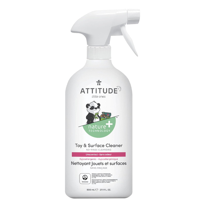 Spray. bottle of ATTITUDE Surface Cleaner.