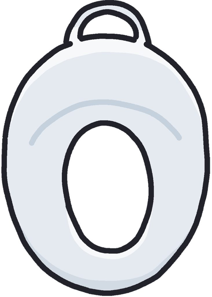 Cartoon of a toilet seat.