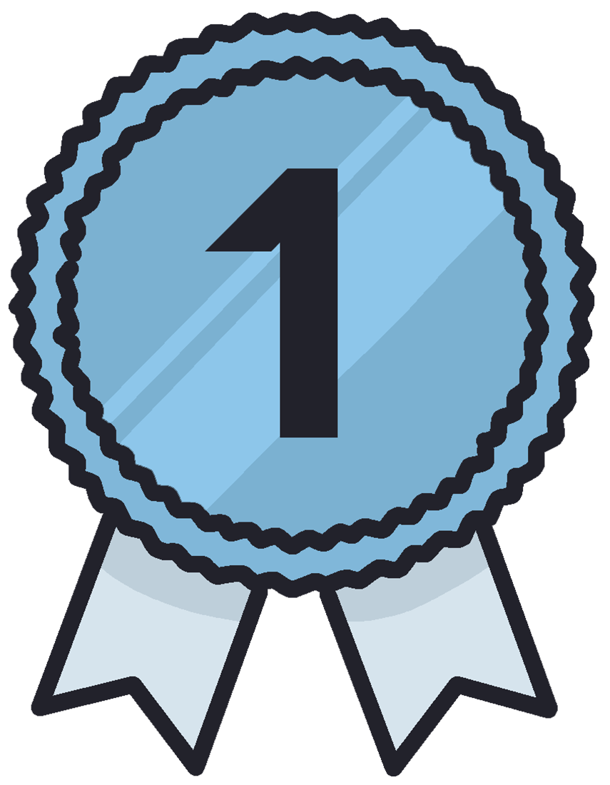 Cartoon first place ribbon